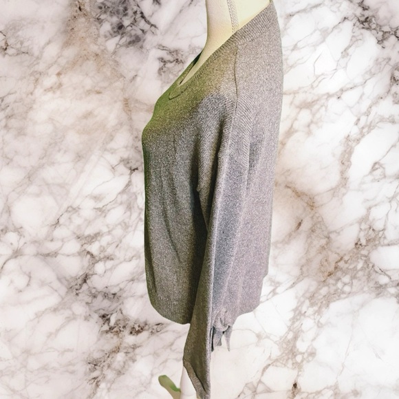 Madewell ‘Tie-Cuff Pullover Sweater’ in “Heather Medium Grey” Size XS - Picture 8 of 16